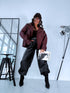 Faux leather pants "REALITY" T383 - BLACK